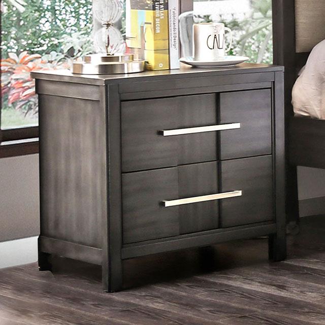 Berenice Espresso Night Stand White, Gray, & Espresso - Olympia Furniture (Saint George, Utah)