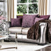 Benigno Love Seat Silver & Gray - Olympia Furniture (Saint George, Utah)