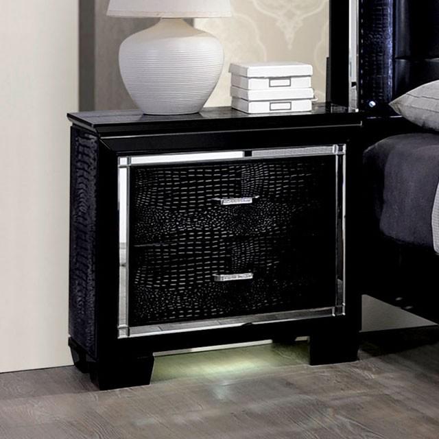 BELLANOVA Black Night Stand - Olympia Furniture (Saint George, Utah)