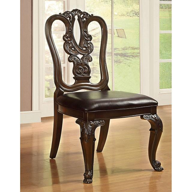 Bellagio Brown Cherry Wooden Side Chair (2/CTN) - Olympia Furniture (Saint George, Utah)