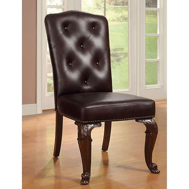 Bellagio Brown Cherry Round Dining Table - Olympia Furniture (Saint George, Utah)