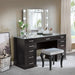 Valentina Vanity Set White & Dark Gray - Olympia Furniture (Saint George, Utah)