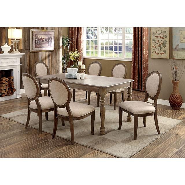 Kathryn Rustic Dark Oak/Beige Side Chair (2/CTN) - Olympia Furniture (Saint George, Utah)