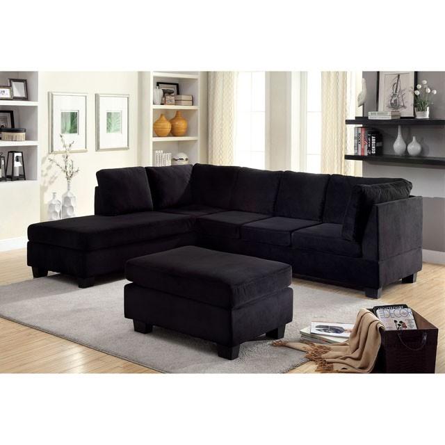 LOMMA Black Ottoman - Olympia Furniture (Saint George, Utah)