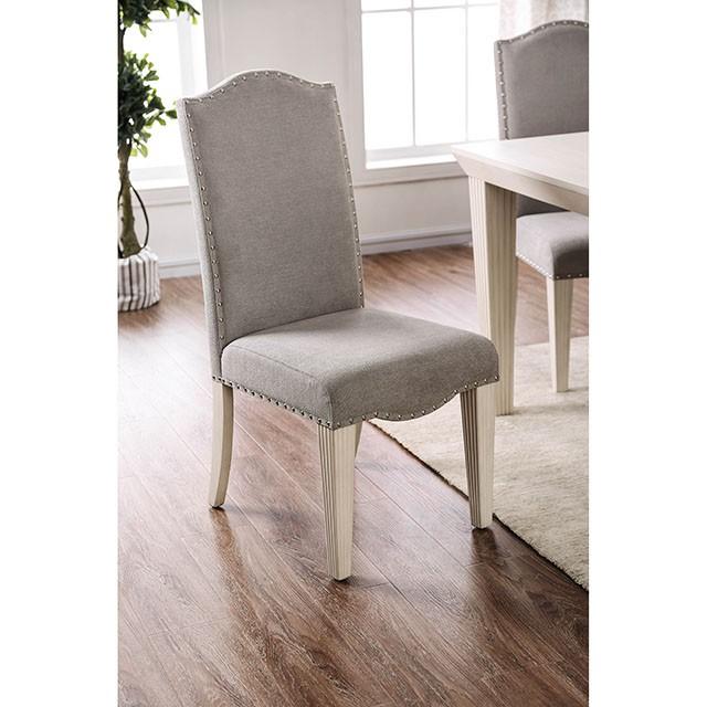 Daniella Gray/Antique White Side Chair (2/CTN) - Olympia Furniture (Saint George, Utah)