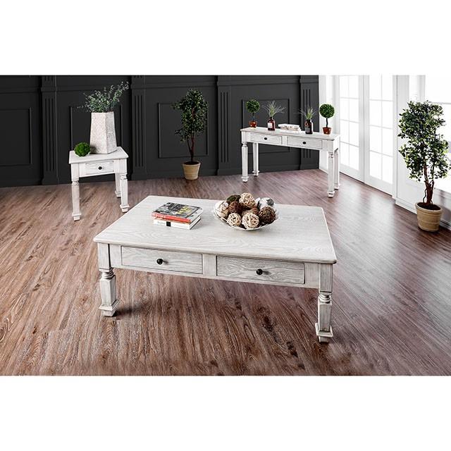 Joliet Antique White End Table - Olympia Furniture (Saint George, Utah)