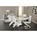 Midvale White/Chrome Dining Table - Olympia Furniture (Saint George, Utah)