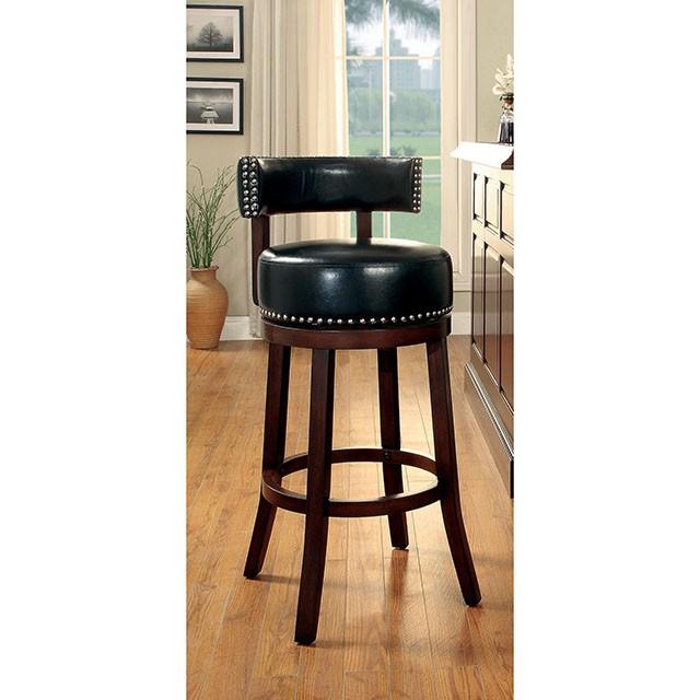 SHIRLEY Dark Oak/Black 24" Bar Stool - Olympia Furniture (Saint George, Utah)