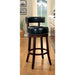 SHIRLEY Dark Oak/Black 24" Bar Stool - Olympia Furniture (Saint George, Utah)