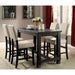 Sania III Antique Black 60" Counter Ht. Table - Olympia Furniture (Saint George, Utah)