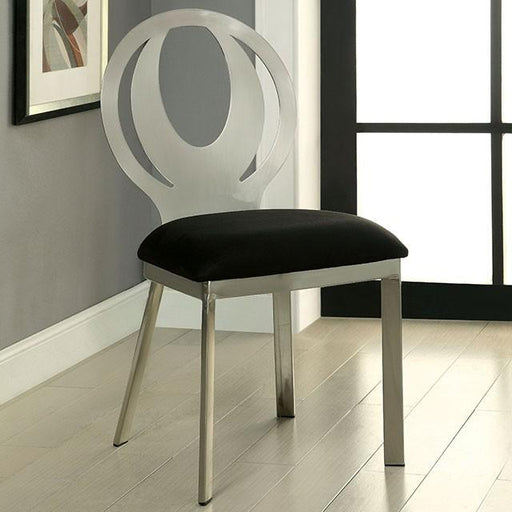 ORLA Silver/Black Side Chair (2/CTN) - Olympia Furniture (Saint George, Utah)