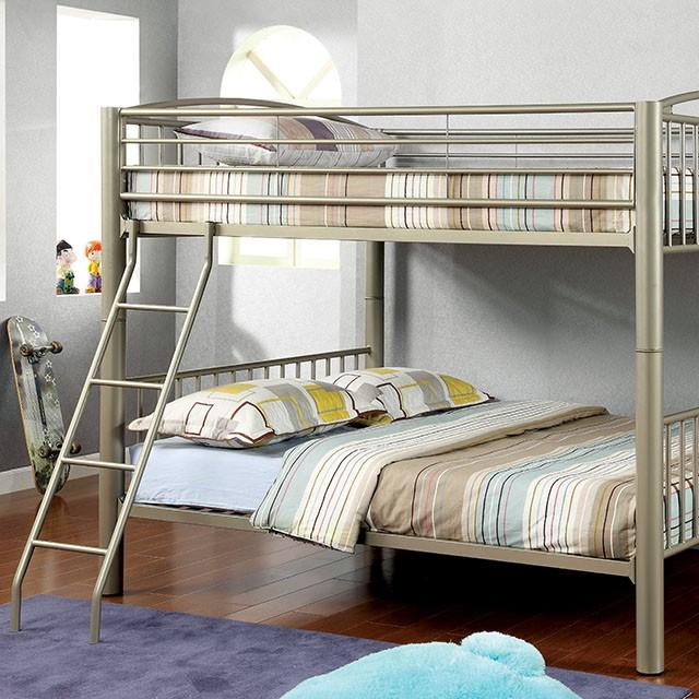 Lovia Metallic Gold Full/Full Bunk Bed - Olympia Furniture (Saint George, Utah)