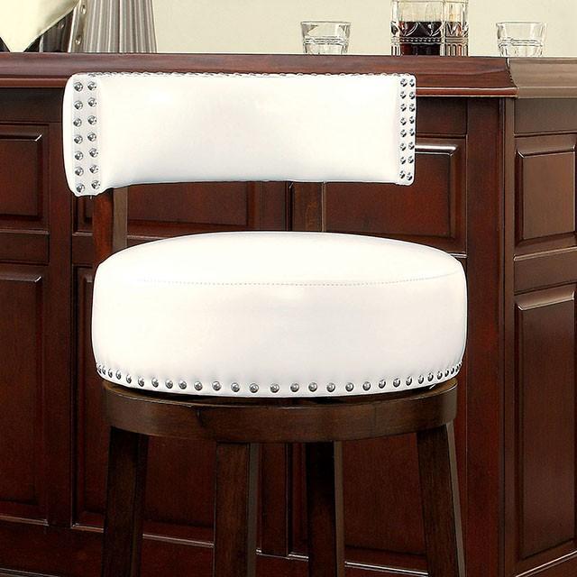 SHIRLEY Dark Oak/White 29" Bar Stool - Olympia Furniture (Saint George, Utah)