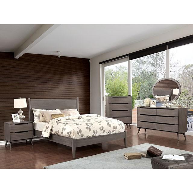 LENNART I Gray & Oak Full Twin Bed - Olympia Furniture (Saint George, Utah)