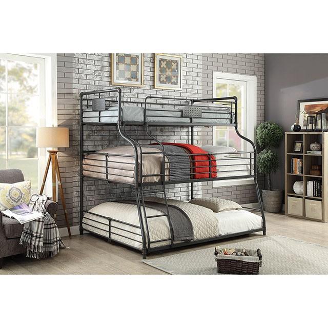 Olga III Sand Black Twin/Full/Queen Bunk Bed - Olympia Furniture (Saint George, Utah)