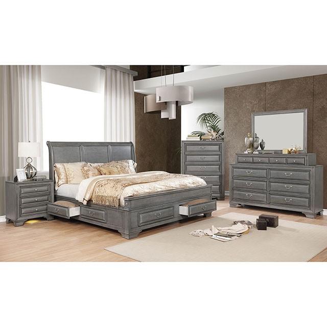 Brandt Gray Cal.King Bed - Olympia Furniture (Saint George, Utah)