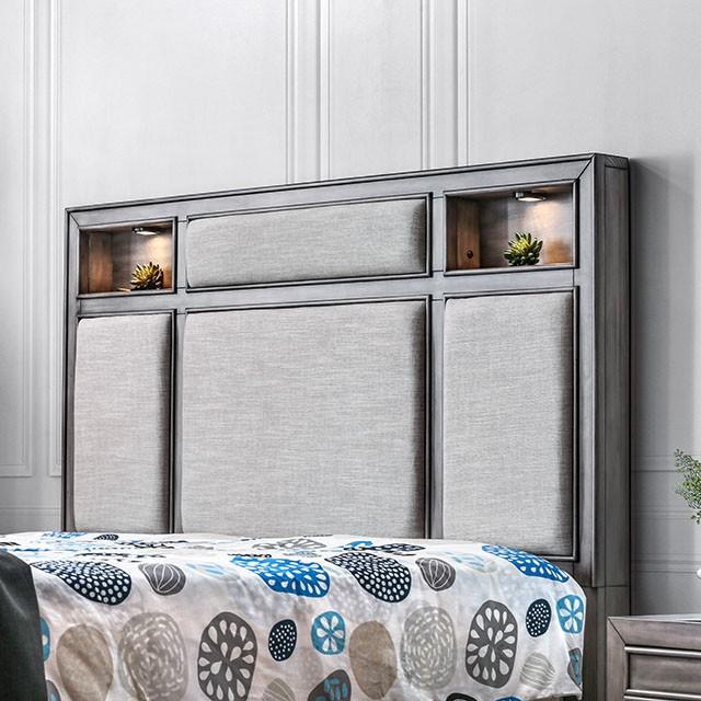 DAPHNE Gray Cal.King, E.King & Queen Bed - Olympia Furniture (Saint George, Utah)