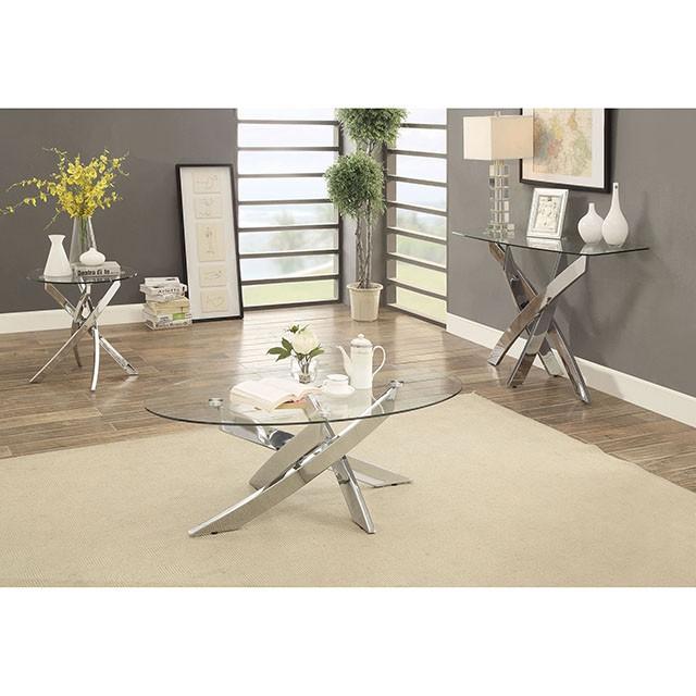 LAILA Chrome Sofa Table - Olympia Furniture (Saint George, Utah)