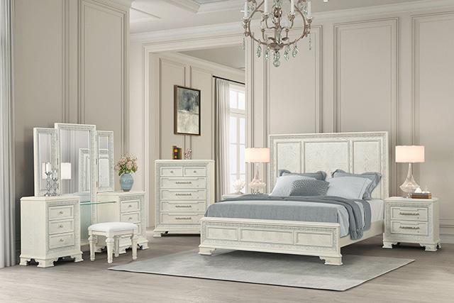 Stella Mia 4 Pc 5 Pc Queen Bedroom Set White - Olympia Furniture (Saint George, Utah)