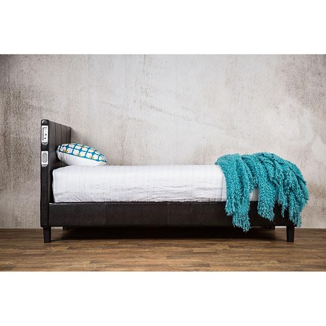 Evans Bed Espresso & Pink - Olympia Furniture (Saint George, Utah)