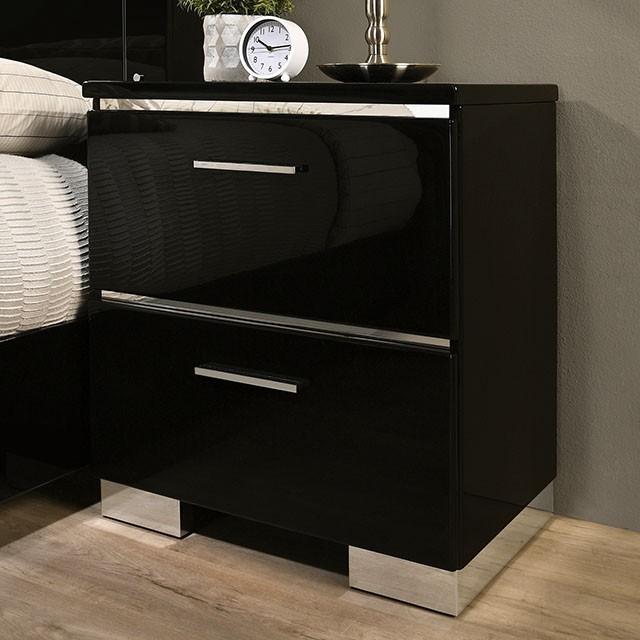 Carlie Bed White & Black - Olympia Furniture (Saint George, Utah)