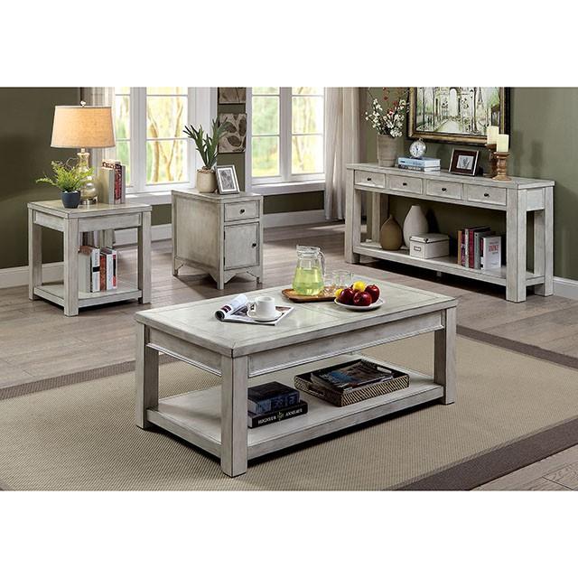Meadow Antique White Sofa Table - Olympia Furniture (Saint George, Utah)