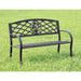MINOT Black Patio Steel Bench - Olympia Furniture (Saint George, Utah)