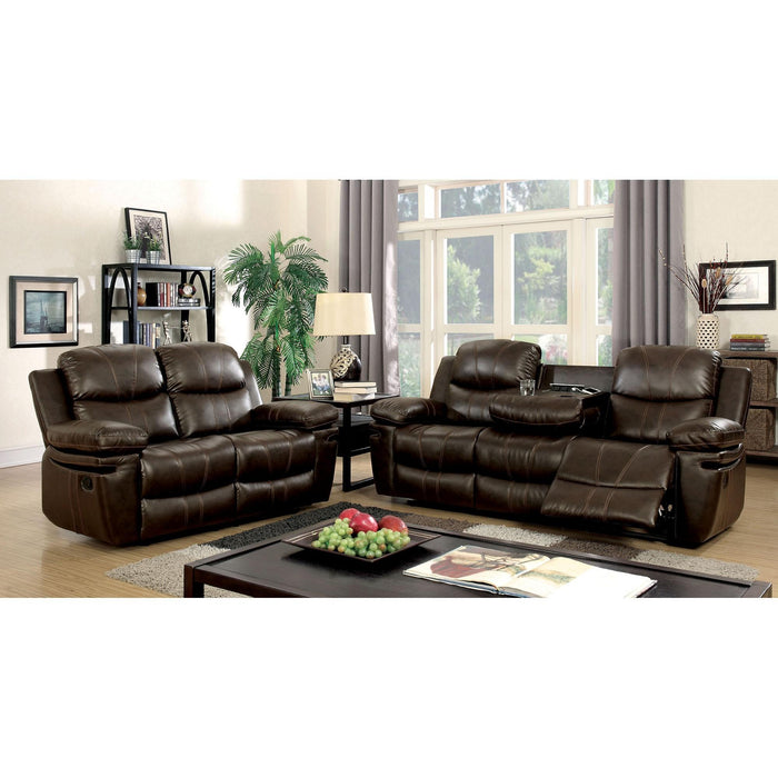 Listowel Brown Love Seat - Olympia Furniture (Saint George, Utah)