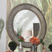 Kamalah Antique Gray Round Mirror - Olympia Furniture (Saint George, Utah)