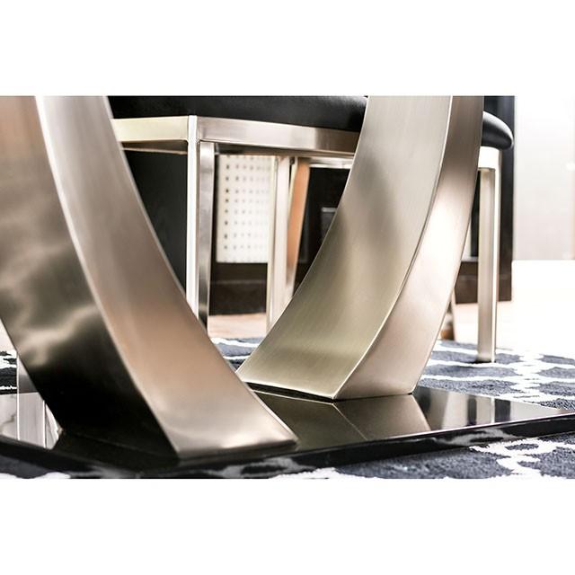 NOVA Silver/Black Dining Table - Olympia Furniture (Saint George, Utah)