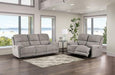 MORCOTE Power Recliner, Light Gray - Olympia Furniture (Saint George, Utah)