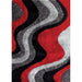Vancouver Black/Gray/Red 5' X 7' Area Rug - Olympia Furniture (Saint George, Utah)