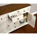 SABRINA Off White/Cherry Server, Cherry & White - Olympia Furniture (Saint George, Utah)