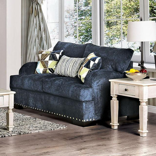 Jayda Navy Love Seat - Olympia Furniture (Saint George, Utah)
