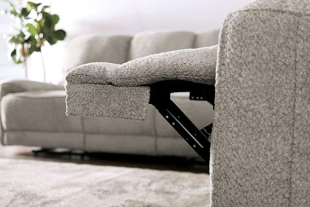 MORCOTE Power Recliner, Light Gray - Olympia Furniture (Saint George, Utah)