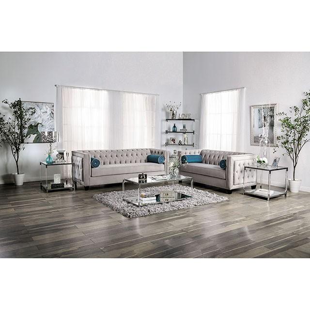 Silvan Gray Love Seat - Olympia Furniture (Saint George, Utah)