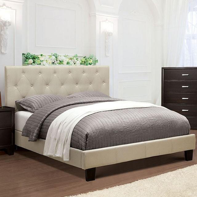 LEEROY Queen & Twin Bed Ivory & Gray - Olympia Furniture (Saint George, Utah)