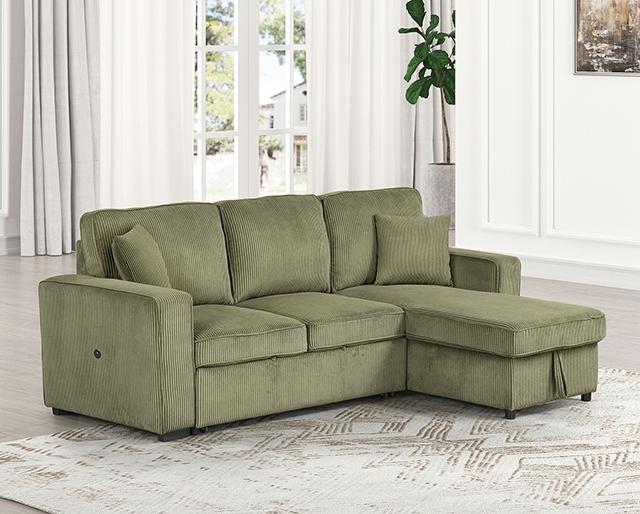 Yves Sectional Green - Olympia Furniture (Saint George, Utah)