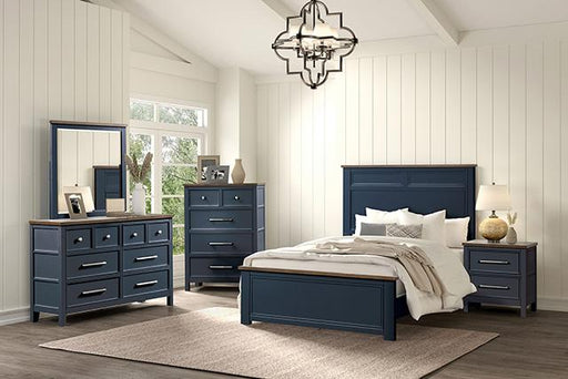 Bed Pinetop Blue & White - Olympia Furniture (Saint George, Utah)