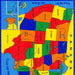 ABBEY Us Map 5' X 8' Area Rug - Olympia Furniture (Saint George, Utah)
