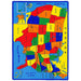ABBEY Us Map 5' X 8' Area Rug - Olympia Furniture (Saint George, Utah)