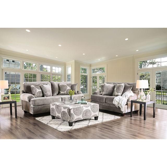 Bonaventura Gray/Pattern Sofa - Olympia Furniture (Saint George, Utah)