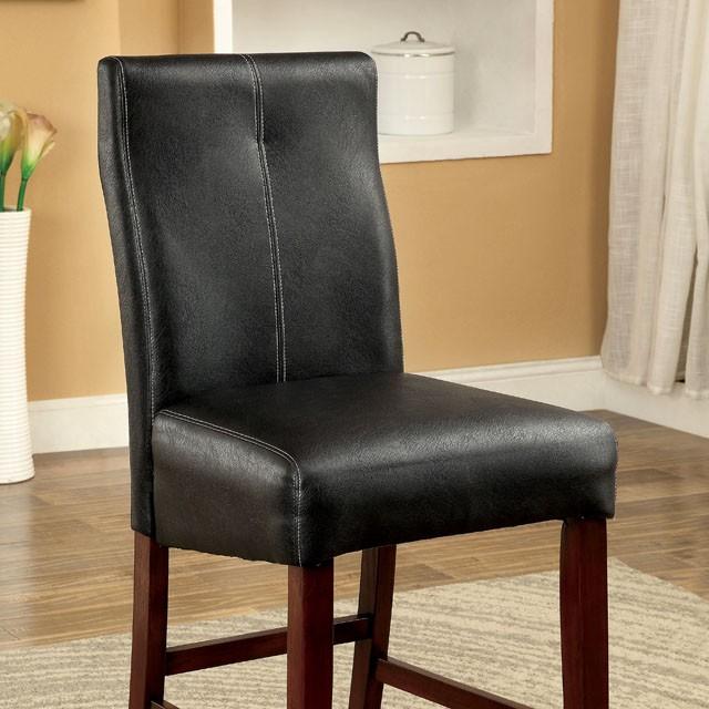 BONNEVILLE II Brown Cherry/Black Counter Ht. Chair (2/CTN) - Olympia Furniture (Saint George, Utah)
