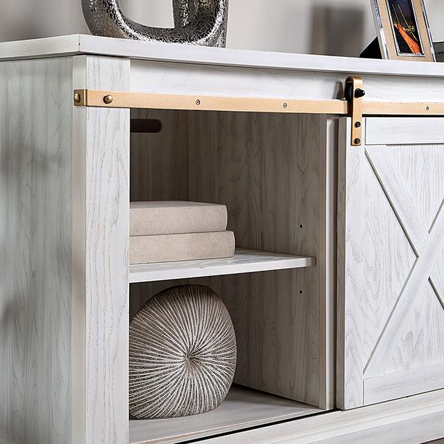 BORREGO TV Stand, Antique White - Olympia Furniture (Saint George, Utah)