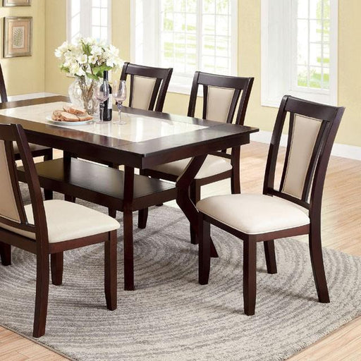 BRENT Dark Cherry/Ivory Dining Table - Olympia Furniture (Saint George, Utah)