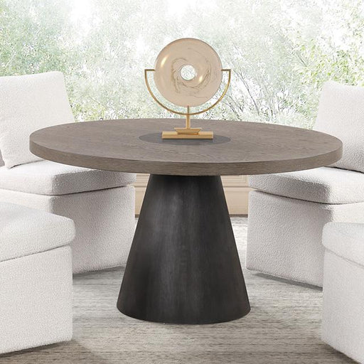 Broager 5 Pc Dining Table Set (Light Gray Swivel Chairs) - Olympia Furniture (Saint George, Utah)