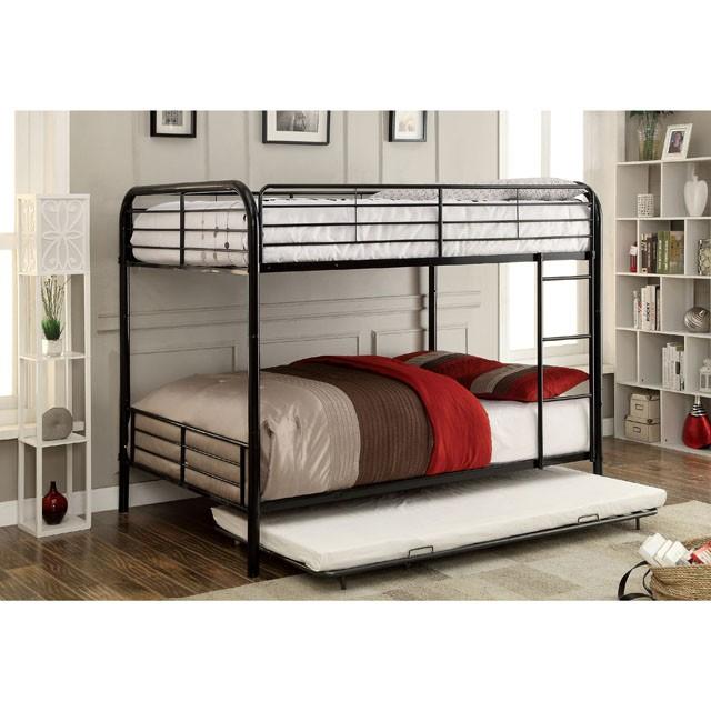 BROCKET Black Metal Full/Full Bunk Bed - Olympia Furniture (Saint George, Utah)
