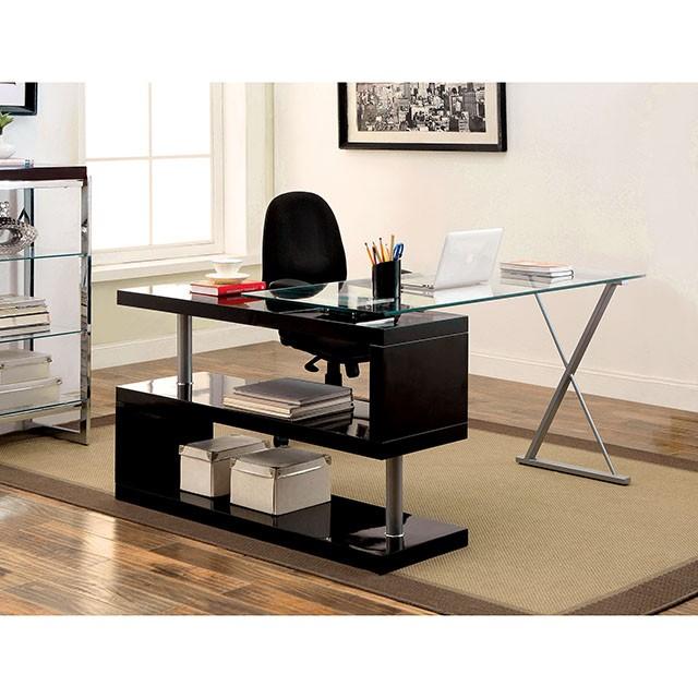 BRONWEN Black Desk - Olympia Furniture (Saint George, Utah)