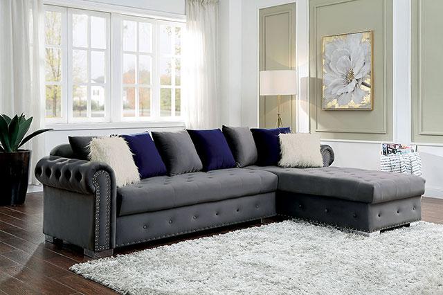 WILMINGTON Sectional, Gray - Olympia Furniture (Saint George, Utah)