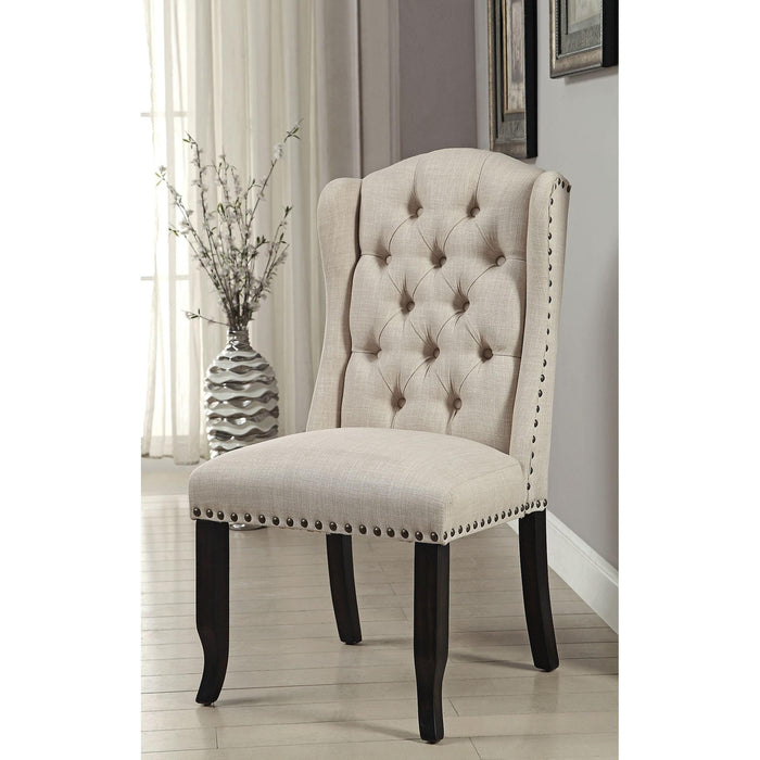 Wingback Chair, Beige (2/CTN) - Olympia Furniture (Saint George, Utah)
